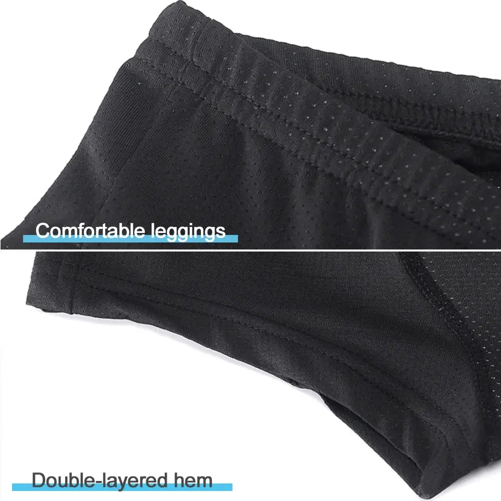 NEWBOLER breathable cycling shorts for men, black with 5D gel pad and double-layer hem by Simples Market