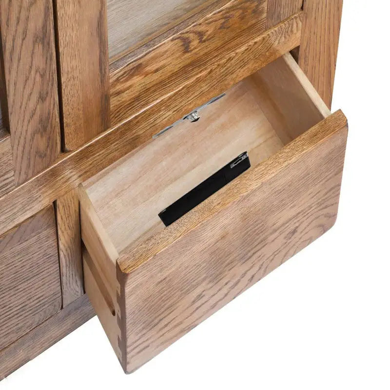 Smart drawer lock by Simples Market: hidden RFID lock in wooden cabinet drawer, 13.56MHz, easy install