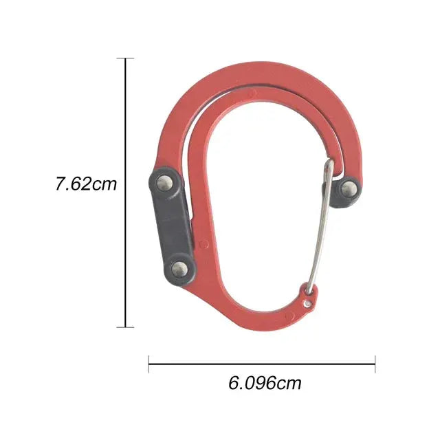 Camping Gear Clip Carabiner With Rotating Hook Non Locking Strong Clip For Hiking Fishing Travel Backpack