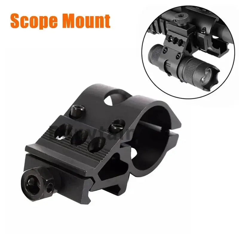 25.4mm Tactical Pipe Clamp Quick Release Offset Mount 45 Degree Picatinny Rail Scope Mount Flashlight Gun Accessories