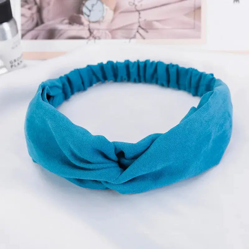BohoChic Cross Turban Headbands For Women Lightweight Chiffon Bohemian Hair Accessories