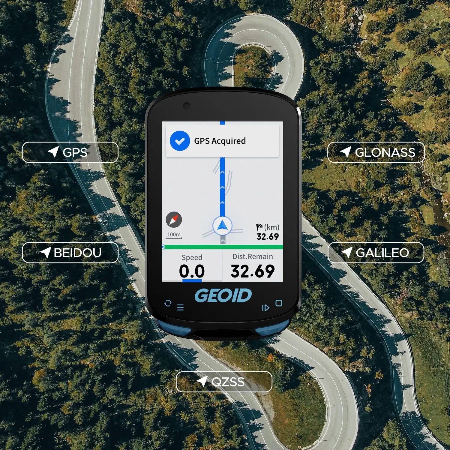 GEOID CC600 Color Screen GPS Bike Computer With Smart Navigation Wireless Speedometer ANT Plus 11 Languages Odometer
