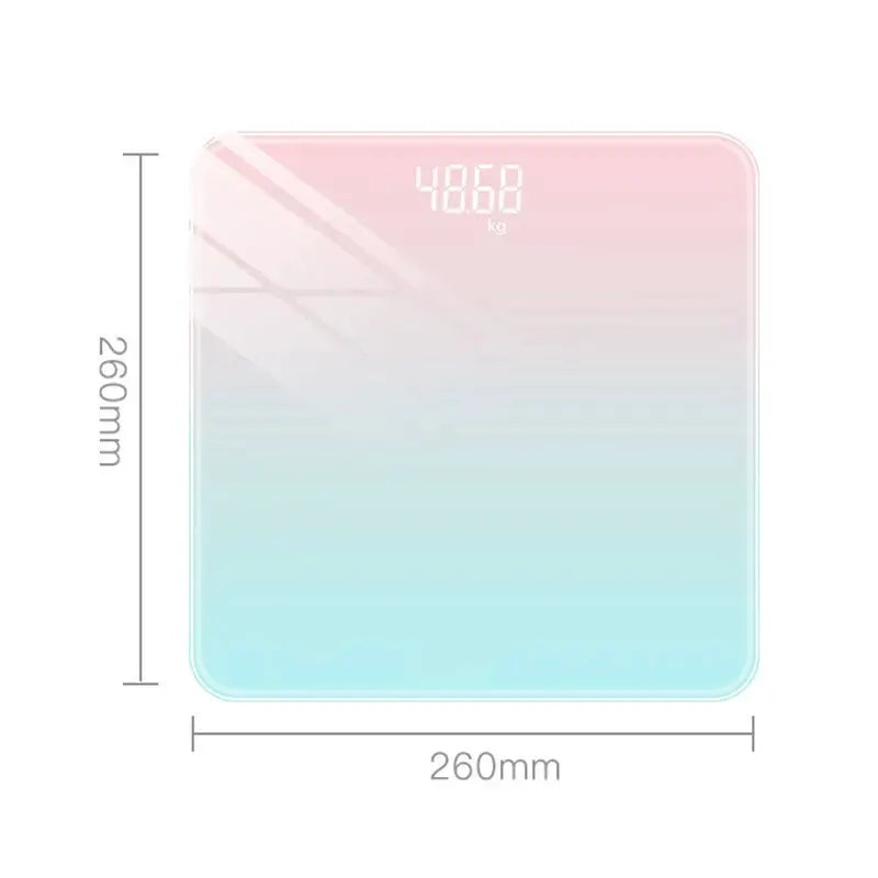 NovaScale Gradient Color Intelligent LCD Electronic Scale Tempered Glass Platform For Precise Weight Measurement
