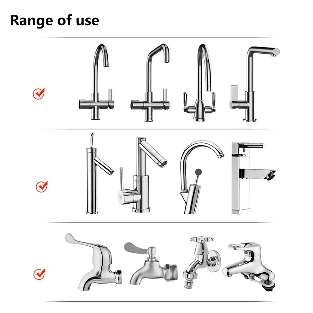 2/3-mode universal kitchen faucet adapter set by Simples Market with chrome finish, 360° rotation and spray options