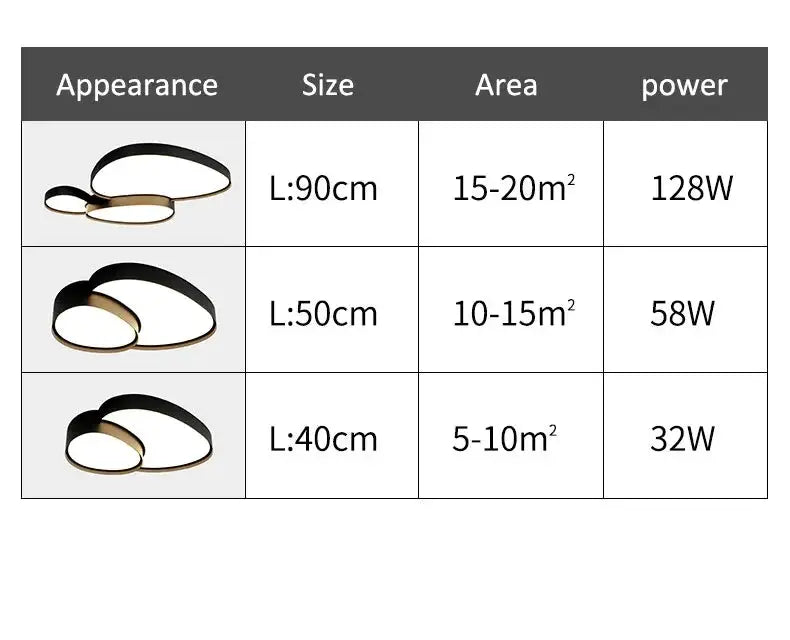 Simples Market LED ceiling lamp with black and gold circular rings; three size variants (90/50/40 cm)