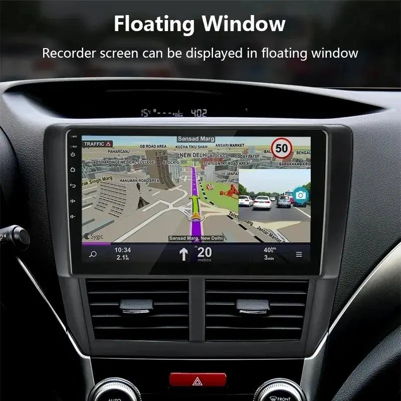 Car dash cam navigation unit with 1080p display, Simples Market, touchscreen GPS map view