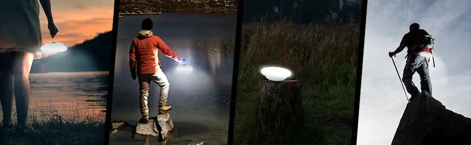 Simples Market outdoor LED Leaf camping lamp, white, solar USB rechargeable travel lantern