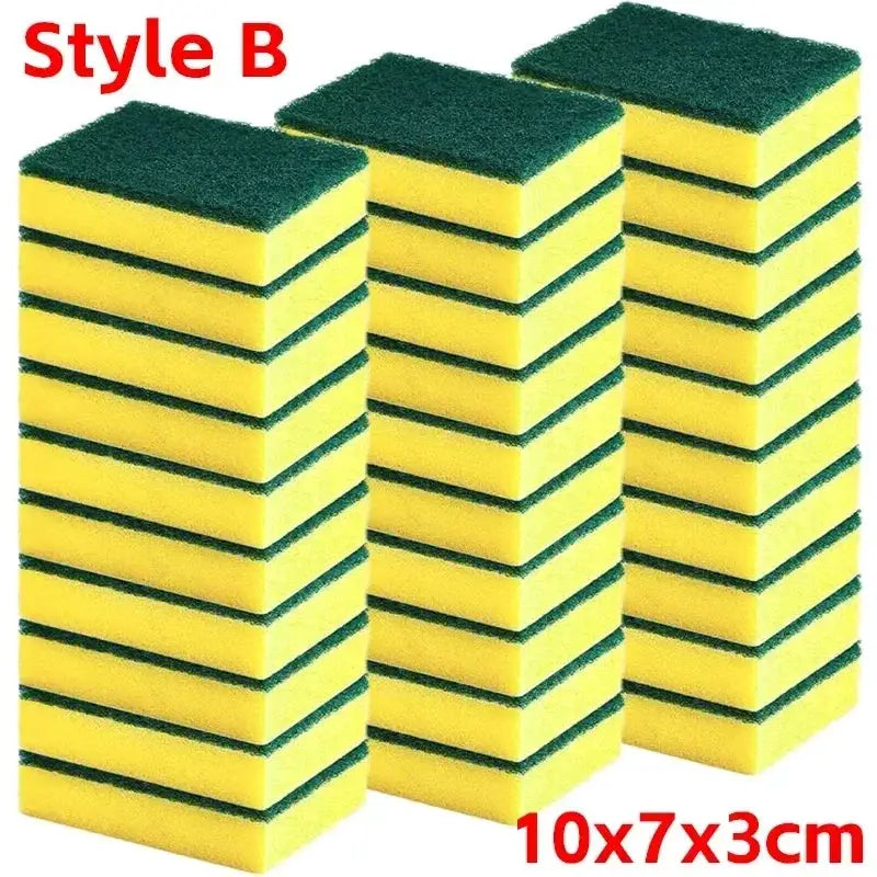 BrightWave CleanPro Double Sided Kitchen Sponge With Highly Absorbent Dual Surfaces For Gentle Washing And Tough Rust