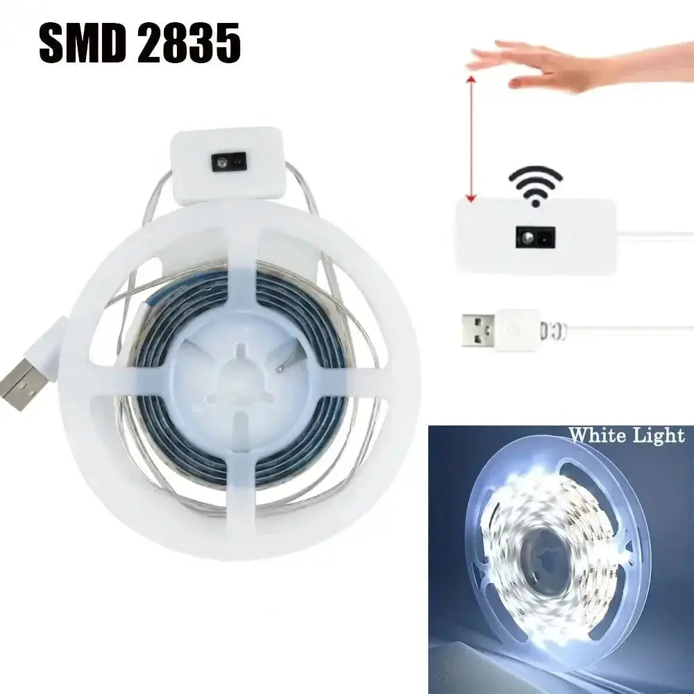 5V LED Under Cabinet Light With USB Smart Dimmer And Gesture Sensor For Cabinet, Closet, Kitchen, Wardrobe And Bedroom