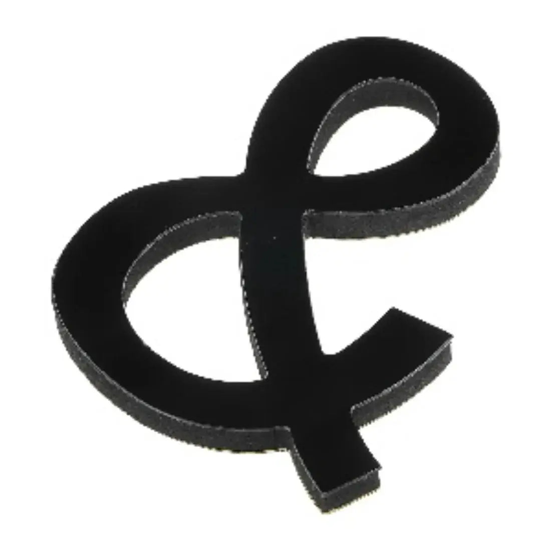 Ampersand wall art sticker, 3D black mirror acrylic, Simples Market decor