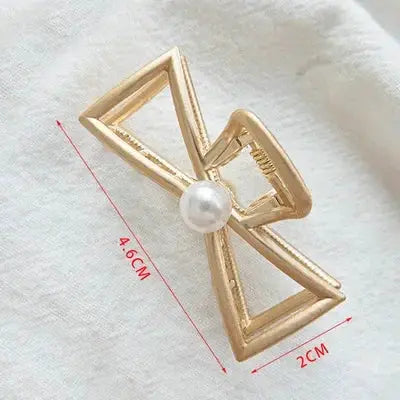 LuxeHair Geometric Metal Hair Claw Clip For Women And Girls Elegant Minimal Design For Secure Hold