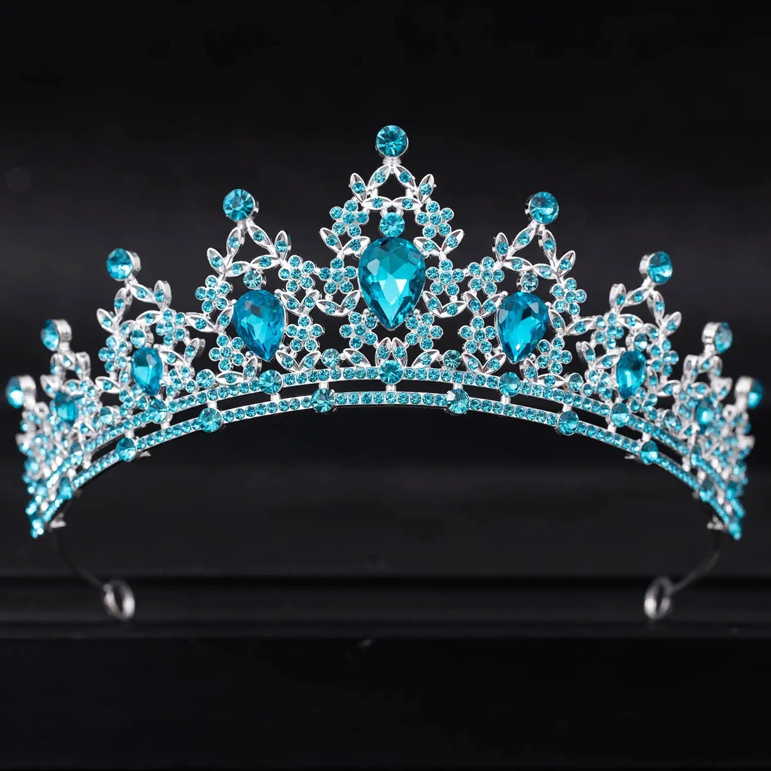 Crystal Wedding Tiara For Bride Silver Color Bridal Crown Diadem Veil Tiaras Hair Accessories Head Jewelry