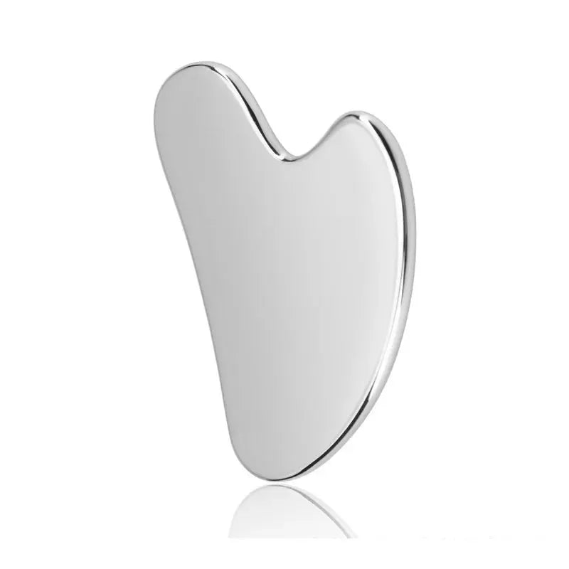 Dermaluxe Stainless Steel Gua Sha Scraper Massager For Face Neck And Body Ergonomic 304 Medical Grade Tool