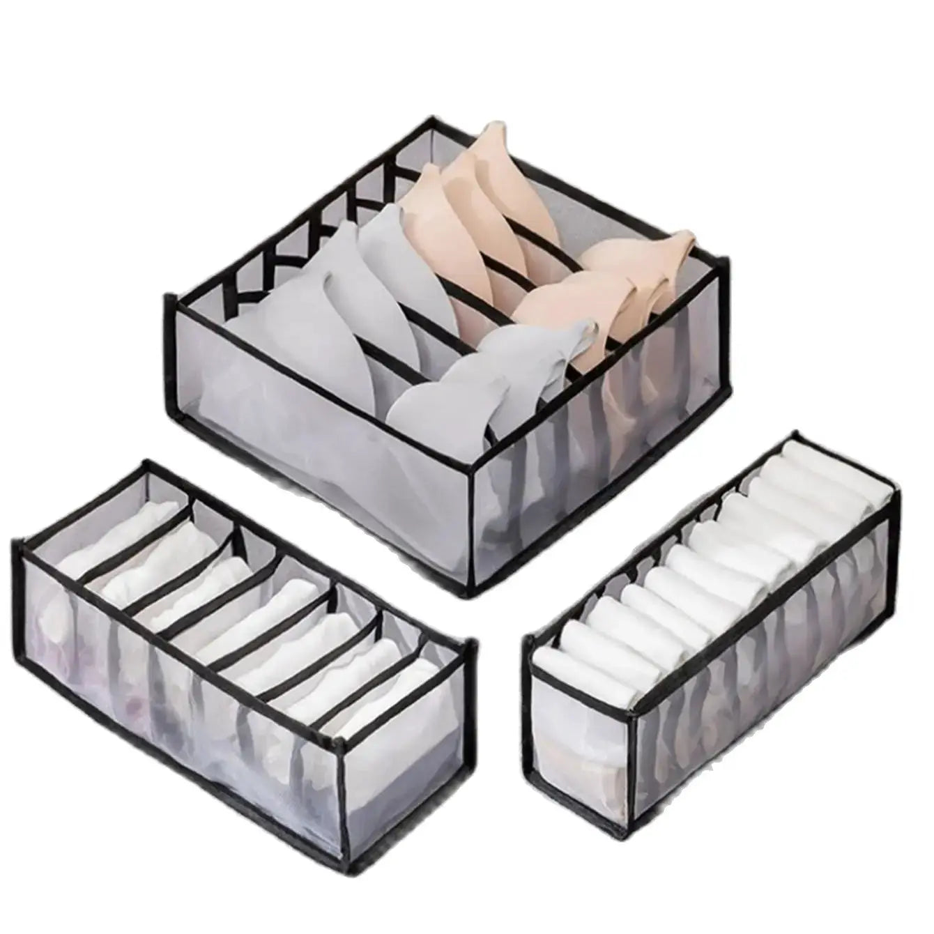 Foldable Closet Drawer Organizer For Socks And Underwear 7 9 11 Grid Storage Box Jeans Bra Organizer