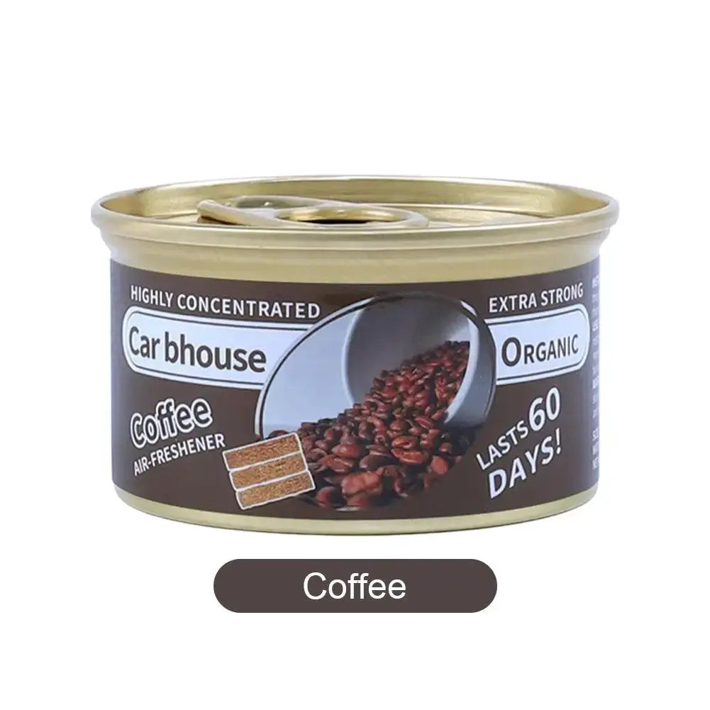 Coffee Scent Car Air Fresheners Wood Block Canisters Long Lasting Auto Aromatherapy Odor Eliminator