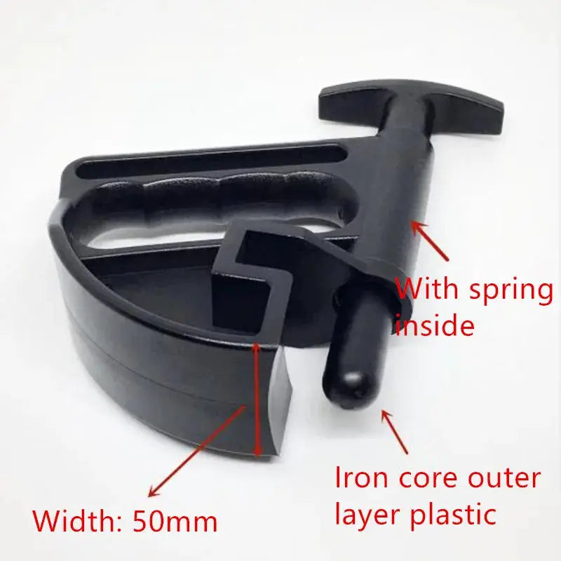 Simples Market bead clamp tire changer tool, black plastic with iron-core inner and spring, 50mm wide