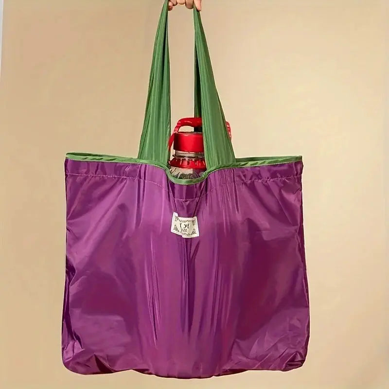EcoCarry Reusable Shopping Bag Large Capacity Foldable Drawstring Tote Eco Friendly Convenience For Casual Shopping