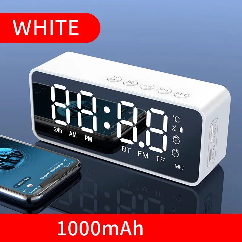 G-50 Bluetooth Alarm Clock Speaker With FM Radio TF Card Playback Dual Alarm Portable Subwoofer Lamp