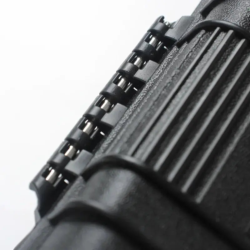 Tool case organizer, black waterproof hard shell with ribbed exterior