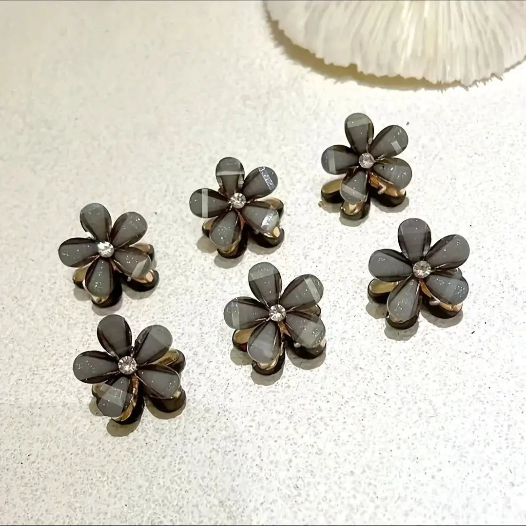 Flower Pearl Mini Hair Grab Clips - Simples Market