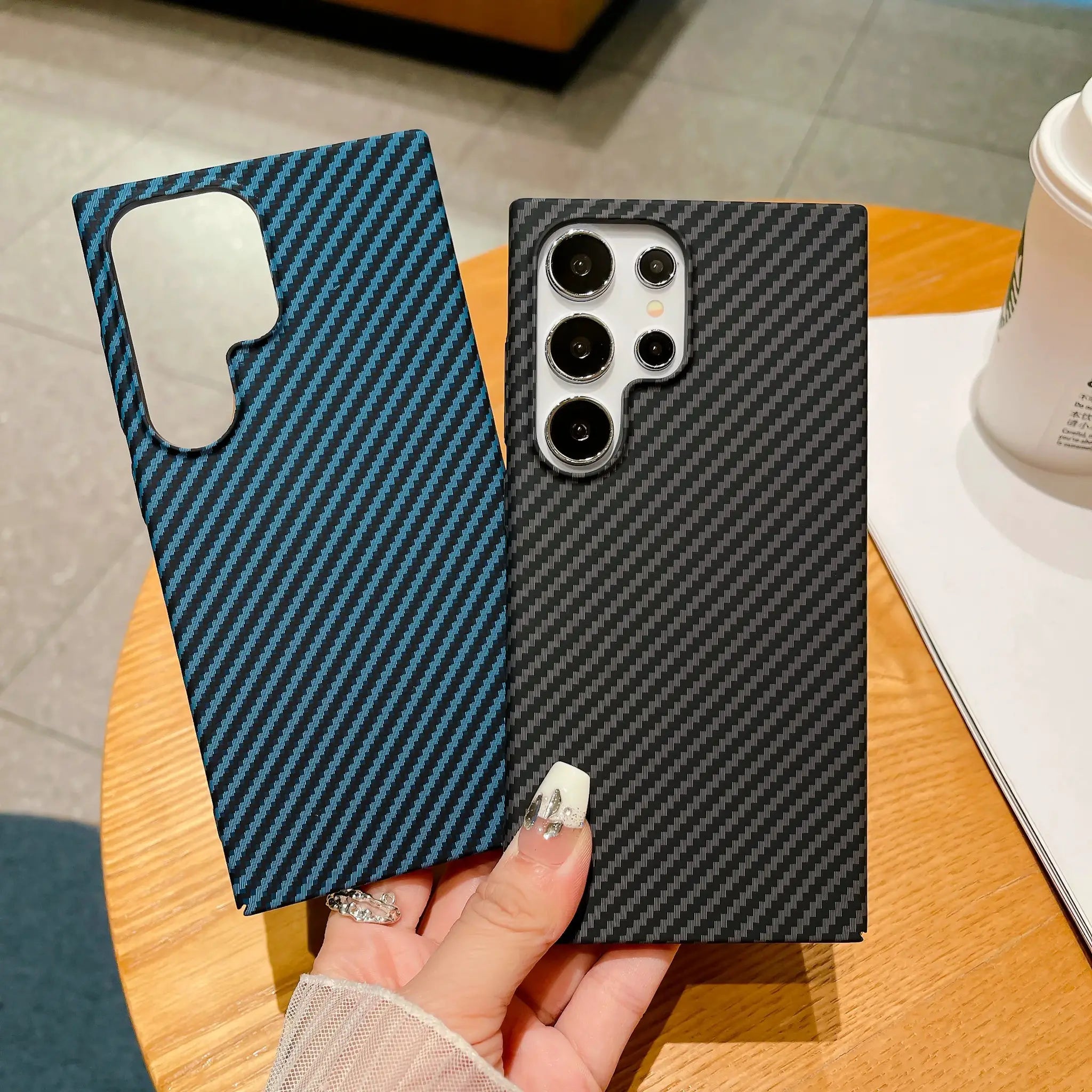 CarbonGuard Ultra Thin Shockproof Carbon Fiber Case For Samsung Galaxy S24 S23 S22 And Note 10 Plus