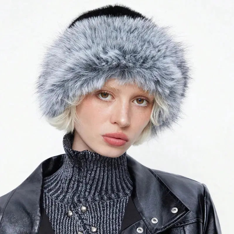 AuroraCo Womens Mongolian Style Furry Hat Korean Inspired Thickened Winter Warmth And Flattering Fit