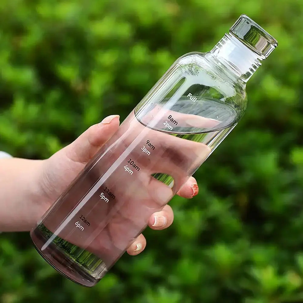 INS Style 500ml Transparent Water Bottle Leakproof Drinking Cup For Tea Coffee And Students