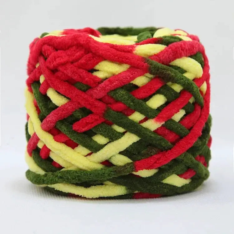 100g Chenille Knitting Yarn Ice Strip Line Cotton For Hand Knitting Scarf Thick Wool Wholesale