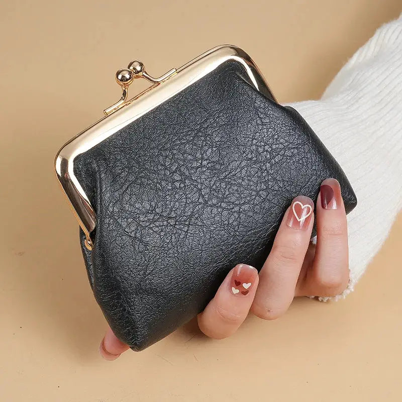 RetroCharm Candy Colored Coin Purse For Women Vintage Style Short Buckle Purse Compact Design