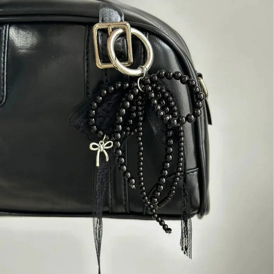 Pearl Lace Bow Pendant For Bags And Car Keys Fashionable High Quality Accessory Elegant Key Chain Pendant