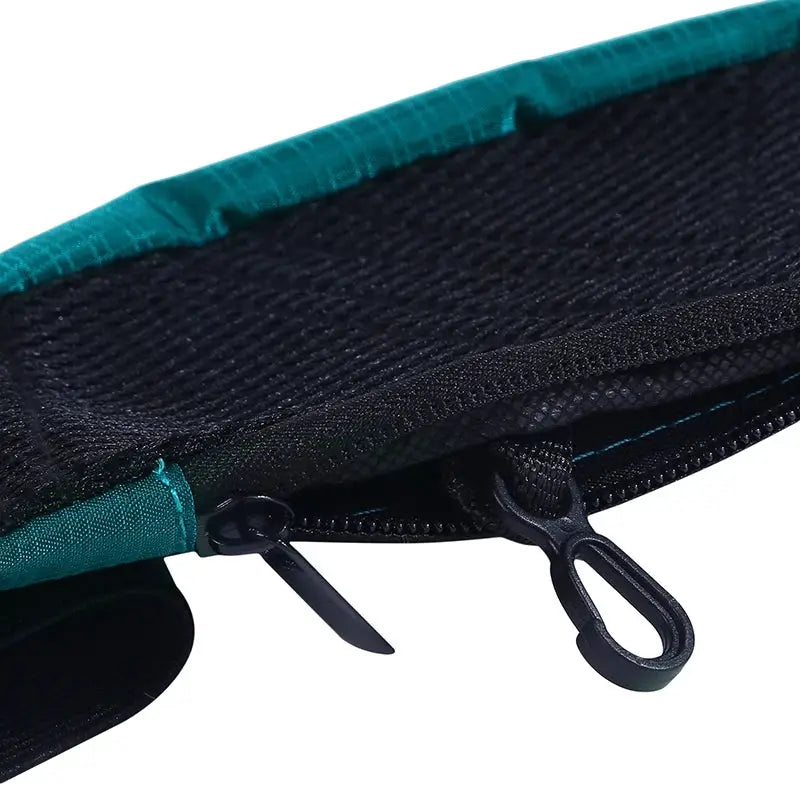 Fanny pack waist bag in teal for running with waterproof, lightweight fabric and zipper