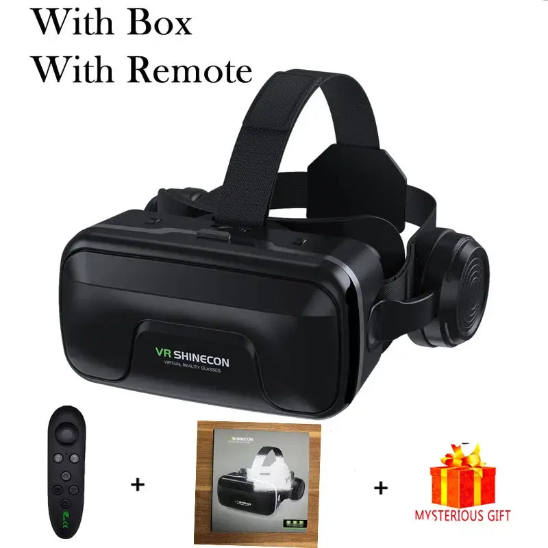 VR Shinecon 10.0 Helmet 3D Glasses Virtual Reality Headset For Smartphone Mobile Gaming Movies And Apps