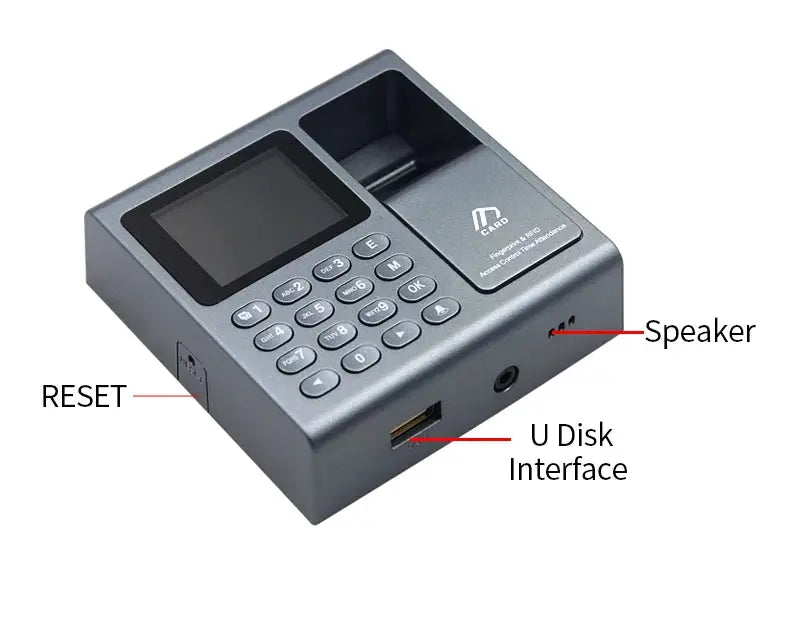 Biometric fingerprint scanner RFID access control system for 1000 users by Simples Market gray with USB time recorder