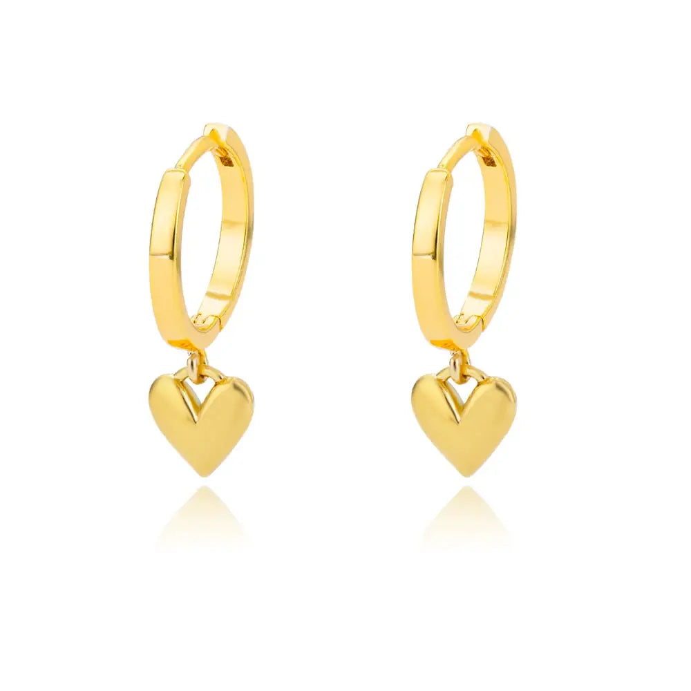 Hollow Zircon Heart Earrings For Women Stainless Steel Gold Color Jewelry Gift Free Shipping Luxury Wedding Accessory