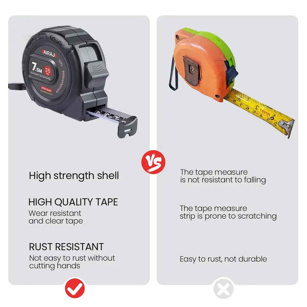 High Precision Tape Measure 7.5 Meters For Woodworking And Household Use Waterproof Thickened Anti Corrosion Ruler