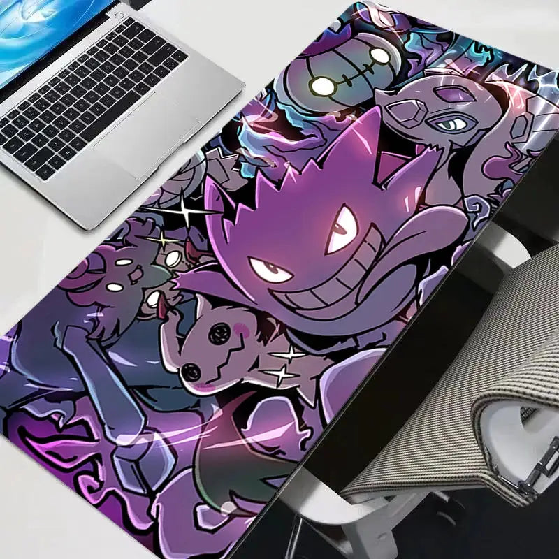Gengar Anime Mouse Pad Large Desk Mat For Gaming Keyboard And Mouse With Smooth Rubber Surface