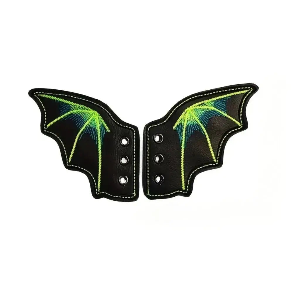 One Pair Bling Bat Wing Shoe Charms For Sneaker Laces Punk Style Halloween Gift Accessory Decor