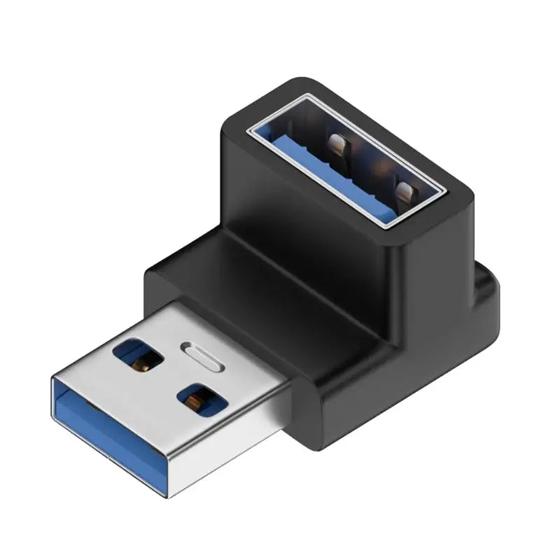 90 Degree USB 3.0 Male To Female Right Angle Extension Adapter Upward Elbow For Laptop PC 10Gbps