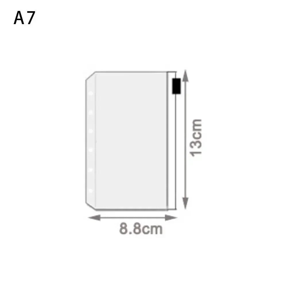 Binder zipper pockets for A5/A6/A7 in PVC, waterproof 10-pack for 6-ring binders by Simples Market
