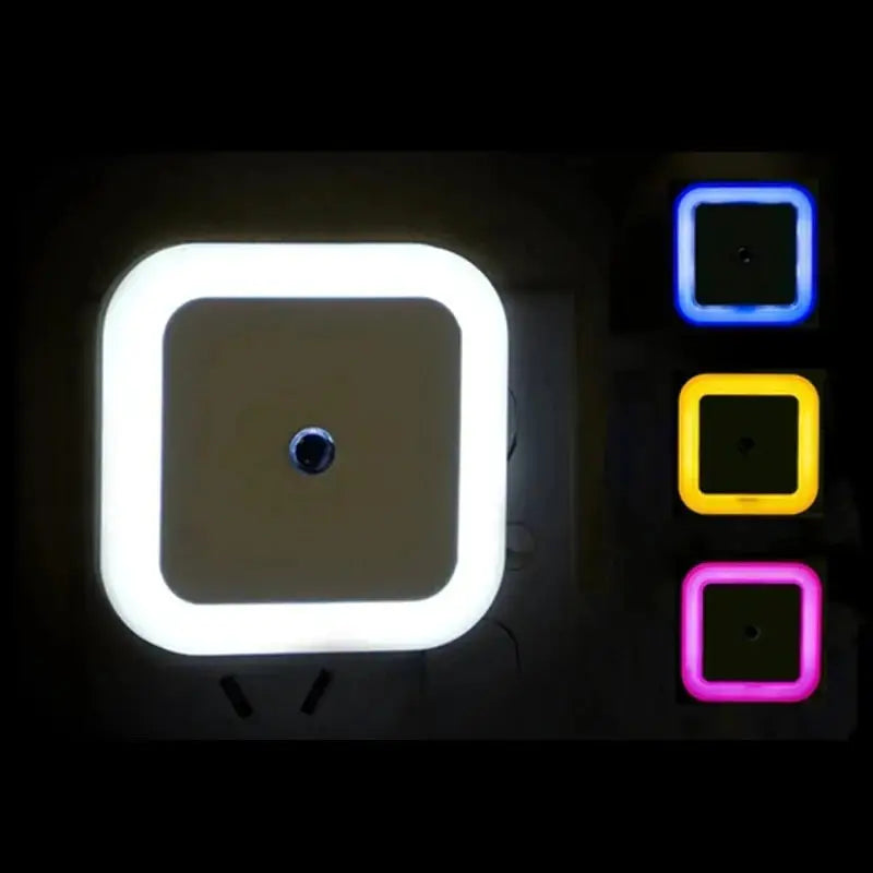 LumaNova Wireless Sensor LED Night Light EU Plug Mini Square Auto On In Darkness Low Power Zero Point Five Watt