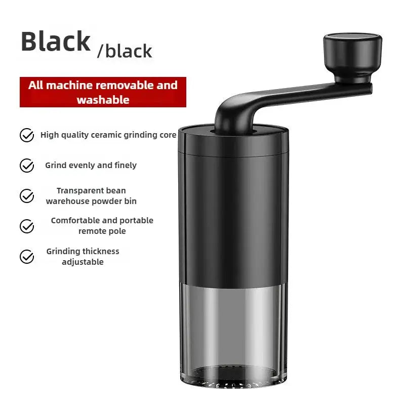 TrailBrew Hand Cranked Coffee Grinder Portable Adjustable Ceramic Core For Uniformly Ground Coffee On The Go