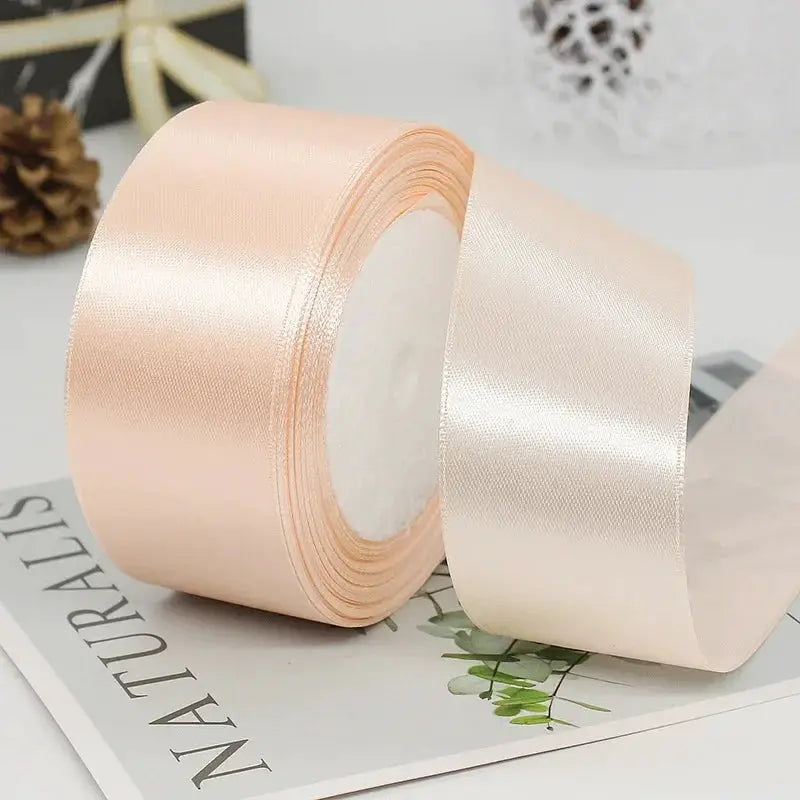 22 Meters Satin Ribbon Assorted Colors 6mm Wide 100 Percent Polyester Gift Wrap Craft Bow