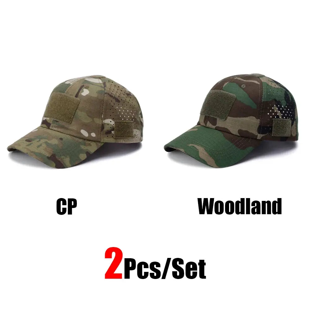 Mens Camouflage Baseball Cap Breathable Sun Protection Hat For Outdoor Sports Hunting Hiking Camping Beach Fishing