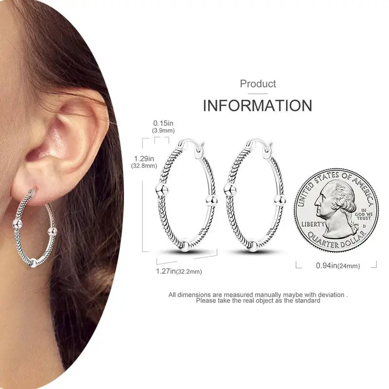 925 Silver Hoop Earrings For Women Zircon Heart Shape Star Eardrops Original Fashion Jewelry