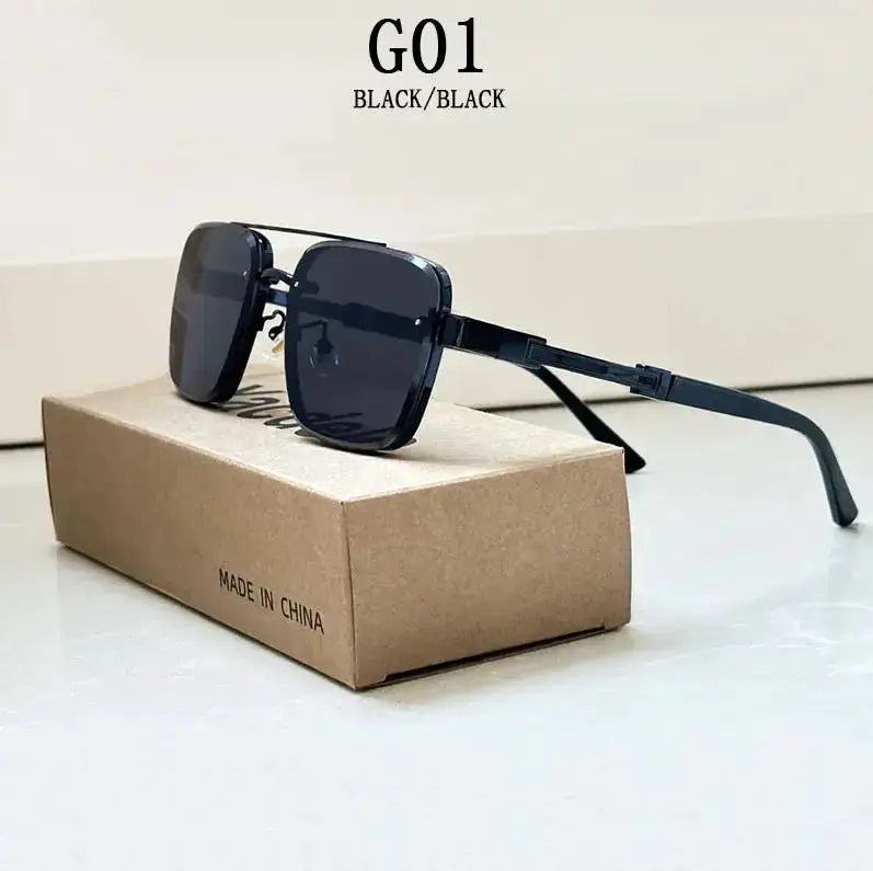 NovaLux Unisex Square Sunglasses Luxury Vintage Design With Lightweight Aluminium Magnesium Frame TAC Lenses