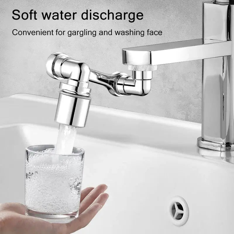 Simples Market 1080° universal rotation faucet washbasin robot arm spray head, chrome finish