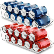 KitchenEase Can Dispenser Organizer Keeps Soda Cans Accessible In Fridge And Freezer Space Saving Design
