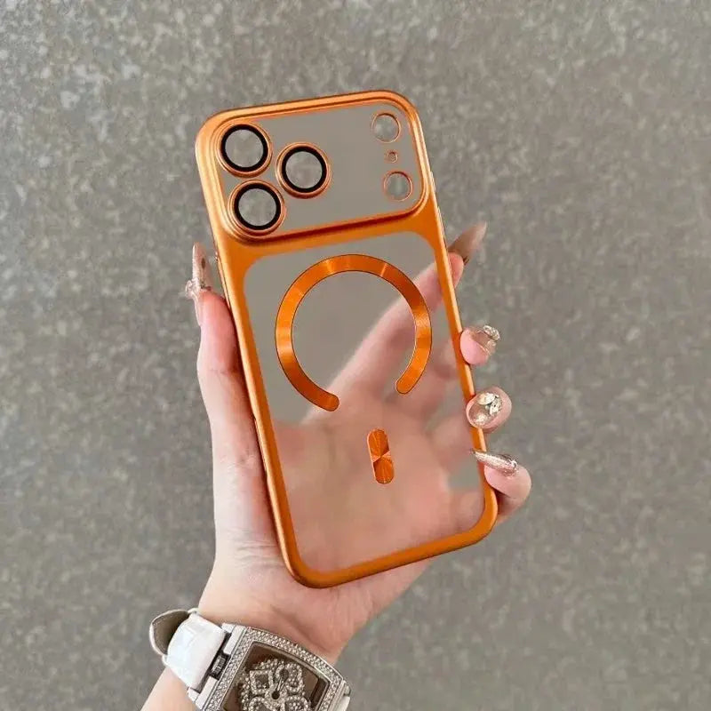 LuxeCase Luxury Matte Transparent MagSafe Phone Case For iPhone 15 16 17 Slim Shockproof Protection