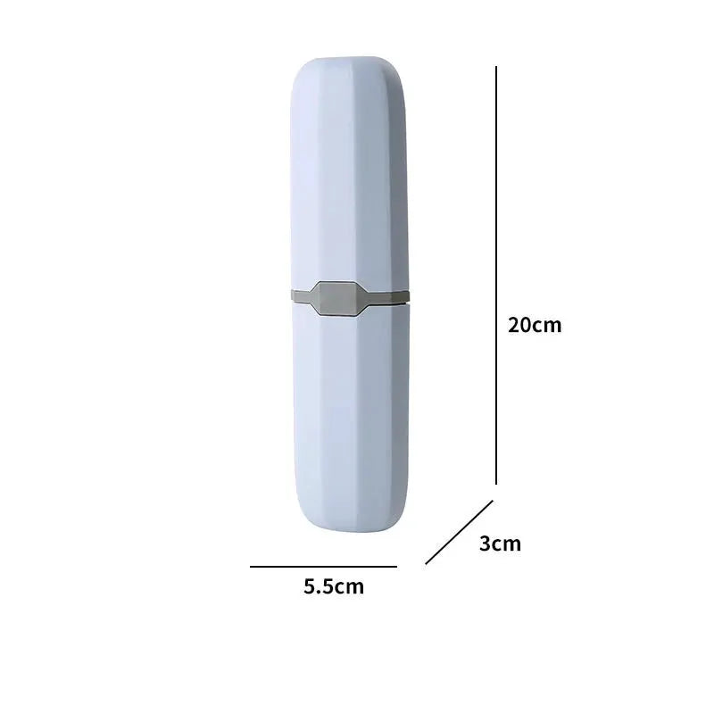 TrailGuard Portable Toothbrush And Toothpaste Case With Breathable Air Holes Keeps Bacteria Away For Travel