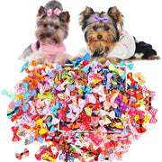 30 Pcs Dog Bows With Rubber Band Hair Accessories Handmade Movable Puppy Bows For Dogs And Cats Cute Pet Accessories